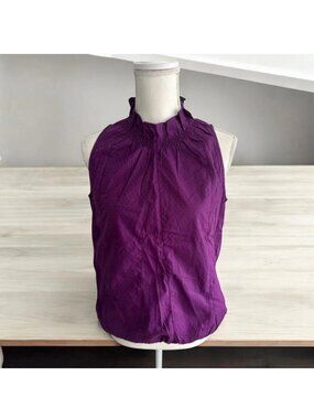 THE LIMITED Purple Ruffleneck Tank Top Size Small NEW with tags